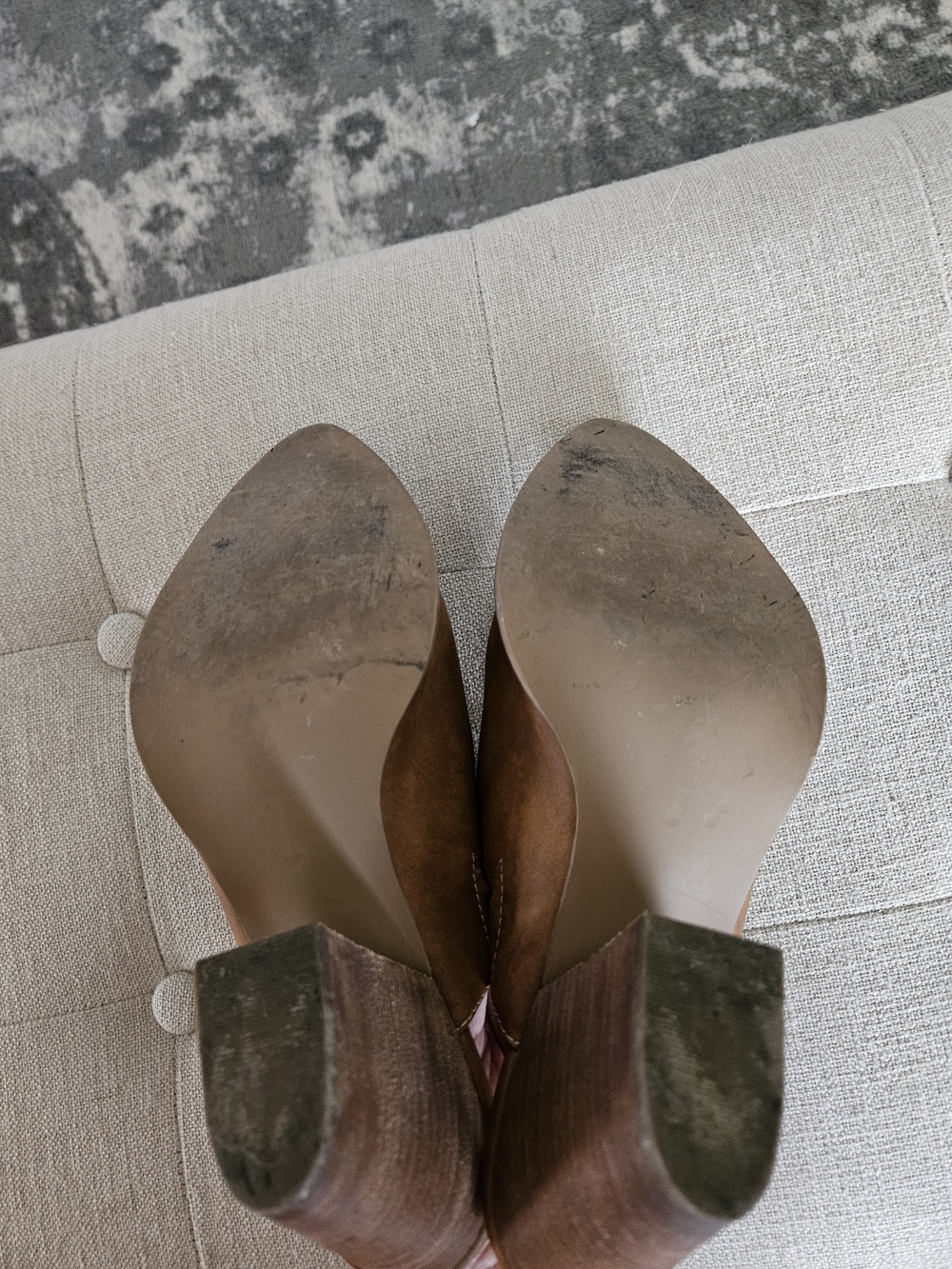 Abound Tan Suede Pointed-Toe Block Heel Mules - Picture 7 of 7